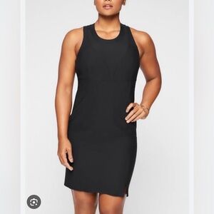 Athleta cosmic athleisure travel dress black racerback size 2